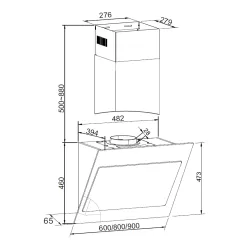 Okap Amica OKP6651S Czarny