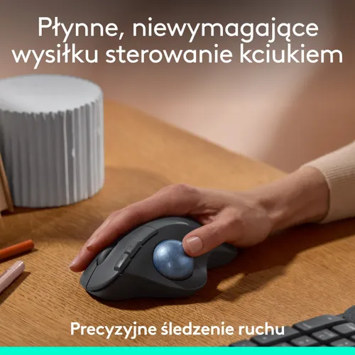 Myszka Logitech M575S bezprzewodowa szara