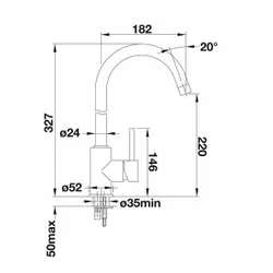 Bateria BLANCO Mida 517742 Chrom