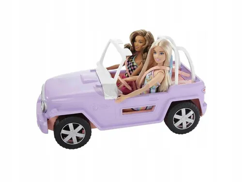 LALKA BARBIE ZESTAW PRZEJAŻDŻKA 2 lalki + samochód jeep + motorówka GXD66