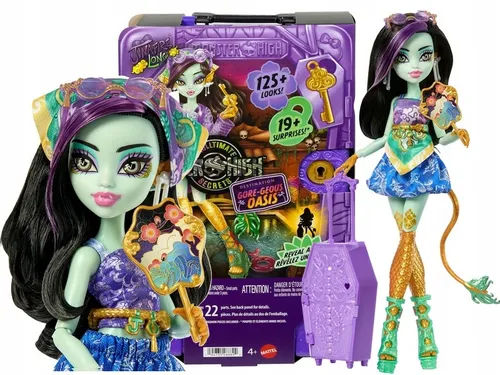 LALKA MONSTER HIGH STRASZYSEKRETY S7 Jinafire Long wakacje zestaw z walizką