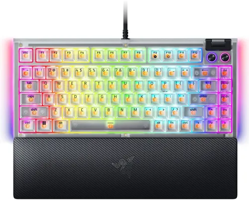Klawiatura RAZER BlackWidow V4 Phantom RGB Hot-Swap Orange Tactile Gen-3 Switch Przezroczysto-biało-czarny
