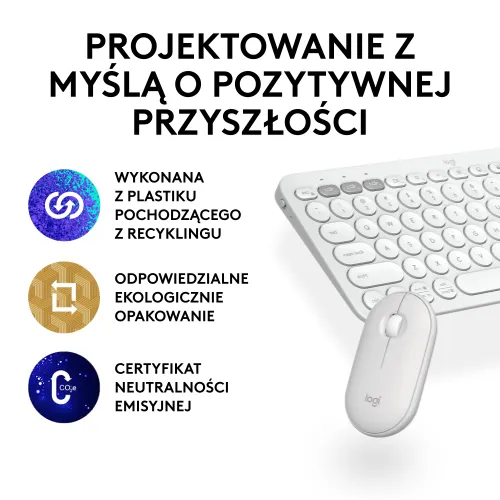 Zestaw Logitech Pebble 2 Combo (biały)