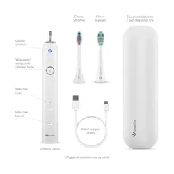 Szczoteczka soniczna TRUELIFE SonicBrush Clean70 UV Biały