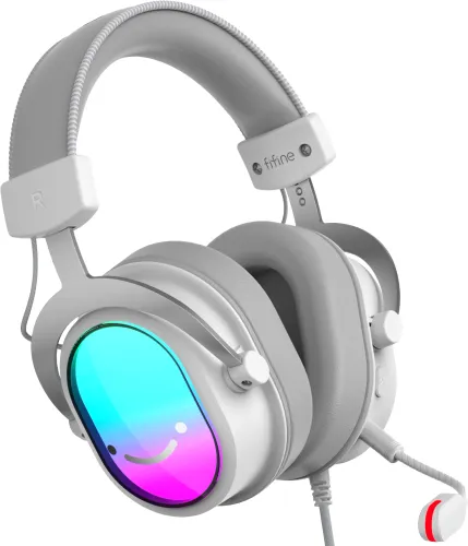 Słuchawki przewodowe z mikrofonem Fifine AmpliGame H16 Nauszne Biały