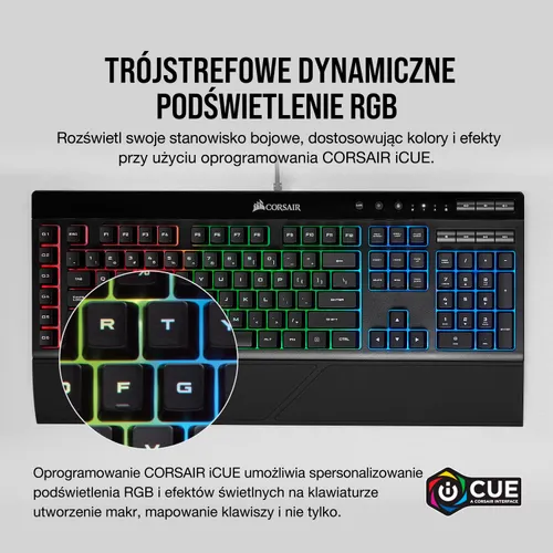 Klawiatura membranowa Corsair K55 RGB