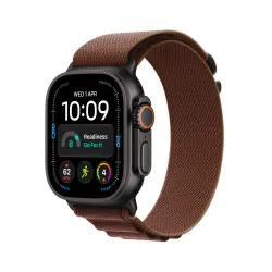 Apple Watch Ultra 4 GPS + Cellular koperta z tytanu czarny 49mm Opaska Alpine w kolorze burgunda Rozmiar M