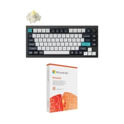 Klawiatura KEYCHRON Q1 Max Wireless Switch Gateron Jupiter Banana Czarno-biało-niebieski + Program MICROSOFT 365 Personal