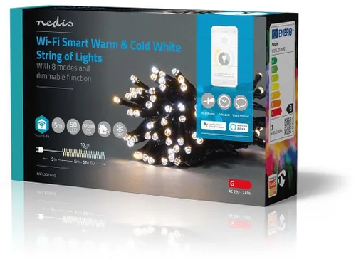 Lampki choinkowe LED NEDIS WIFILX01W50 5 m Sieciowe
