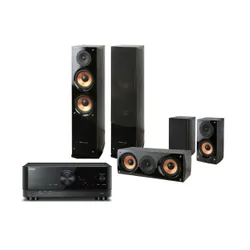 Yamaha MusicCast RX-V4A Cinema System Black, Pure Acoustics NOVA 6 Black