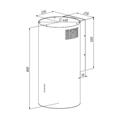 Okap Akpo WK-10 Balmera WL Inox