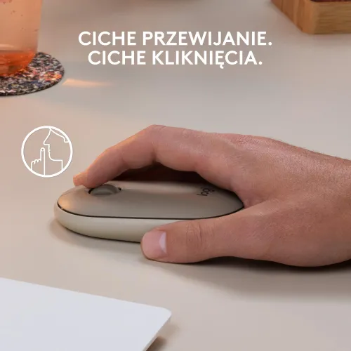 Myszka Logitech Pebble M350 Piaskowy