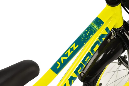 Rower dziecięcy KARBON Jazz 16 cali dla chłopca Limonkowy