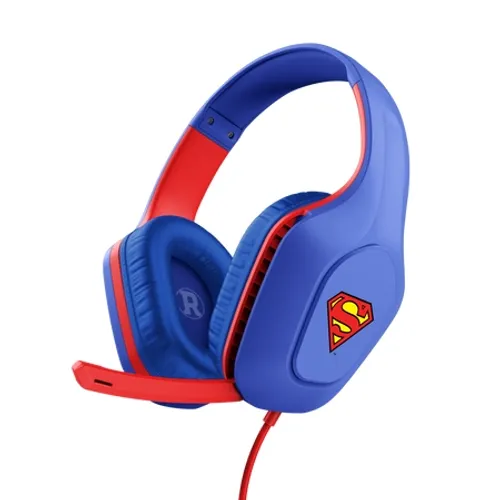 Słuchawki przewodowe z mikrofonem Trust GXT 415SM Nauszne Niebieski Superman