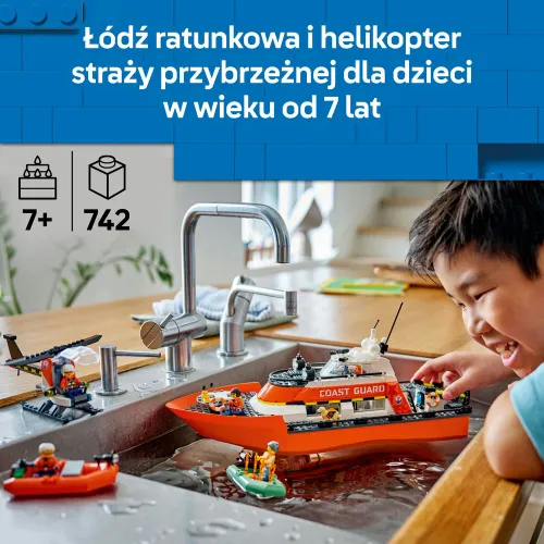 LEGO 60504 City Łódź ratunkowa i helikopter straży przybrzeżnej