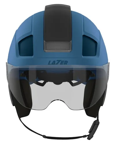 Kask rowerowy LAZER Nova KinetiCore Niebieski Miejski z lampką (rozmiar L)
