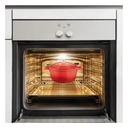 TESCOMA Bordeaux 2,7 l czerwony - garnek aluminiowy z pokrywką