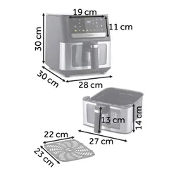 Air Fryer Frytkownica beztłuszczowa BERDSEN BD-655 6.5l 8 automatycznych programów