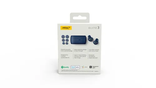 Słuchawki bezprzewodowe Jabra Elite 3 Dokanałowe Bluetooth 5.2 Navy