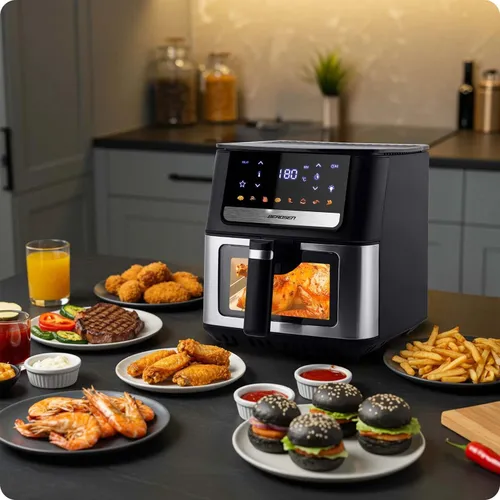 Air Fryer Frytkownica beztłuszczowa BERDSEN BD-655 6.5l 8 automatycznych programów