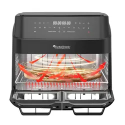 Air Fryer Frytkownica beztłuszczowa TURBOTRONIC TT-DAF7W Czarny z podwójnym koszem
