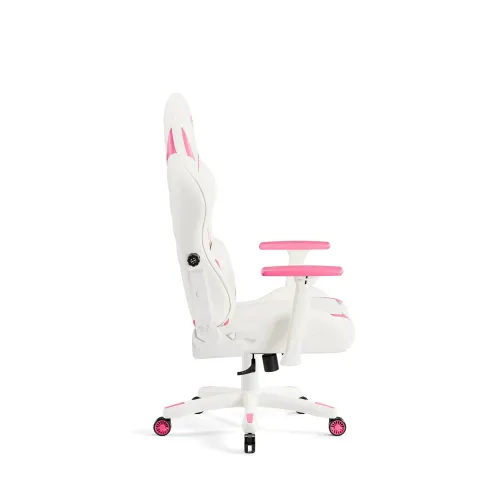Fotel Diablo Chairs X-Ray 2.0 Small do 90kg Skóra ECO Biało-różowy