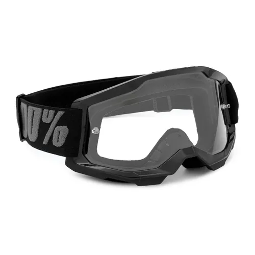 Gogle rowerowe dziecięce 100% Strata 2 Junior 50031-00001 black/clear