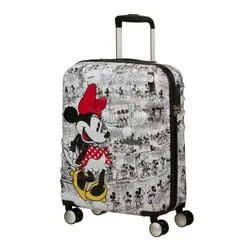 Walizka kabinowa American Tourister Wavebreaker Disney - Minnie comics white