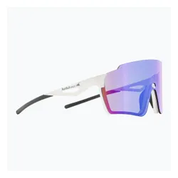 Okulary przeciwsłoneczne Red Bull SPECT Stun shiny white/smoke with purple-green mirror
