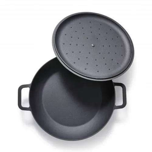 SKOTTSBERG Cast Iron 31,5 cm - patelnia żeliwna na ognisko nieprzywierająca z pokrywką