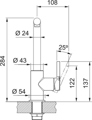 Bateria FRANKE Lina L 115.0728.483 Beżowy