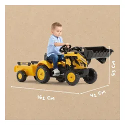 Falk Traktor Na Pedały Koparka Komatsu Z Przyczepą I Łyżką 2-5 Lat