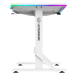 Biurko gamingowe ULTRADESK Iron RGB Biały