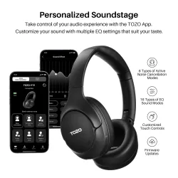 Słuchawki bezprzewodowe Tozo H10 Nauszne Bluetooth 5.3 Czarny