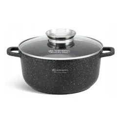 Garnki marmurowe 6el zestaw komplet garnków 8140