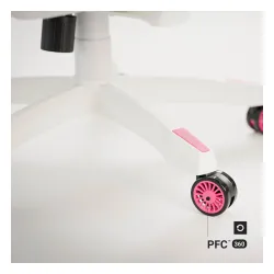 Fotel Diablo Chairs X-Ray 2.0 Small do 90kg Skóra ECO Biało-różowy