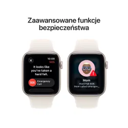 Apple Watch SE 3gen GPS koperta 40mm z aluminium Księżycowa poświata pasek sportowy Księżycowa poświata M/L