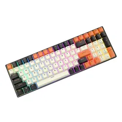 Klawiatura ROYAL KLUDGE RK100 RGB Brown Switch Czarno-pomarańczowy