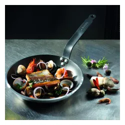 DE BUYER Choc 24 cm srebrna - patelnia nieprzywierająca