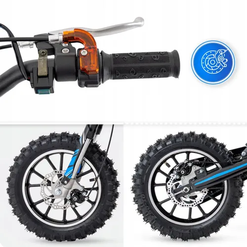 Cross spalinowy dla dzieci 49CC motocykl na akumulator e-start LED 35km/h