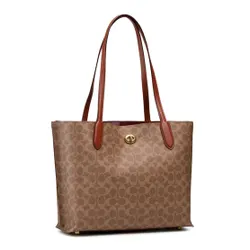 Сумка Coach Cc Sig Willow Tote C0693 B4 / Tan Rust