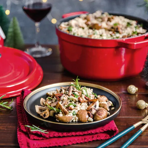 Garnek żeliwny VINTAGE CUISINE VC2P2218RF20CP Czerwony 2.2L