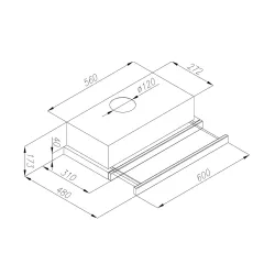 Okap VDB Vector 60 NW Srebrny