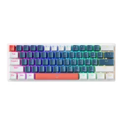 Klawiatura mechaniczna Machenike K500-B61 Gamingowa Przewodowa Brown Switch Niebiesko-biała