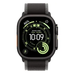 Apple Watch Ultra 3 GPS + Cellular 49mm koperta tytanowa (czarny) + pasek Trail rozmiar S/M (czarny/węgiel drzewny)
