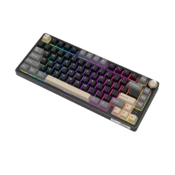 Klawiatura mechaniczna Royal Kludge RK-R75 Phantom Silver Switch Czarno-Szary