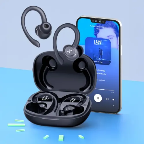 Słuchawki bezprzewodowe Manta RYTMO Sport 2 MATWS012BK Dokanałowe Bluetooth 5.4 Czarny