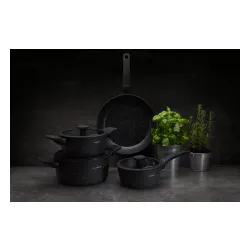 Garnek aluminiowy z pokrywką STARKE PRO CERES MARBLE 1,2 l