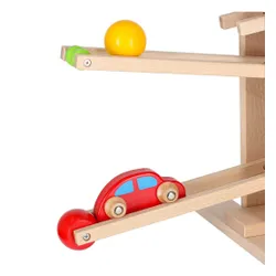 Drewniany Tor Kulkowy Samochodowy Kulodrom Zjeżdżalnia Piłek Montessori Xxl