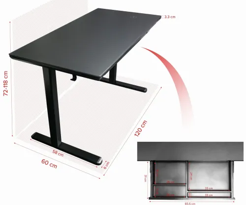 Biurko biurowe Kalorik TKG ED 2500